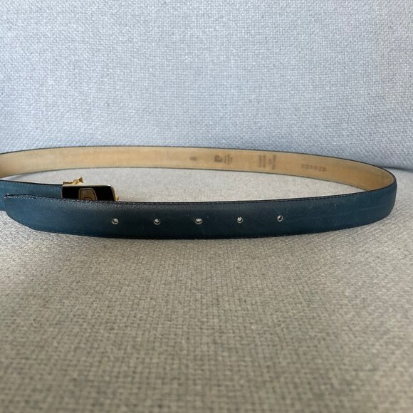 PIERRE CARDIN Blue Leather Belt Logo 32 / 80, Medium, 1 Inch Width - Picture 11 of 16